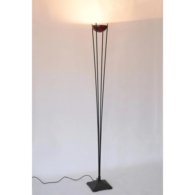 Contemporary 1980s Postmodern Memphis Design Kock & Lowy Torchiere Floor Lamp For Sale - Image 3 of 13