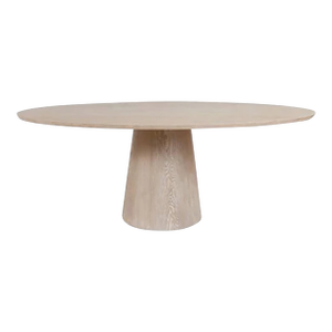 Matthew Izzo Home Jefferson Cerused Oak Oval Pedestal Dining Table