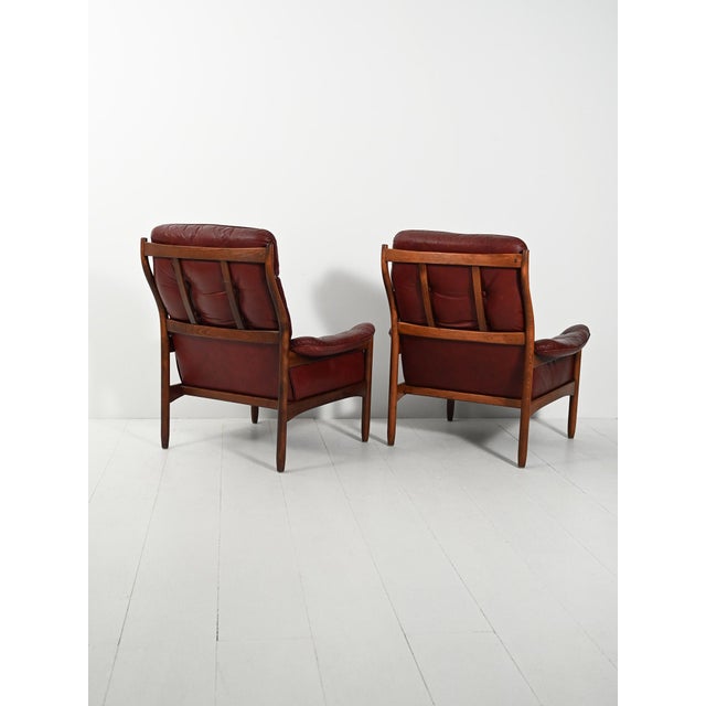 1970s Hoffman Armchairs by Gunnar Kentemöller for Göte Möbler, Sweden, 1970s For Sale - Image 5 of 16