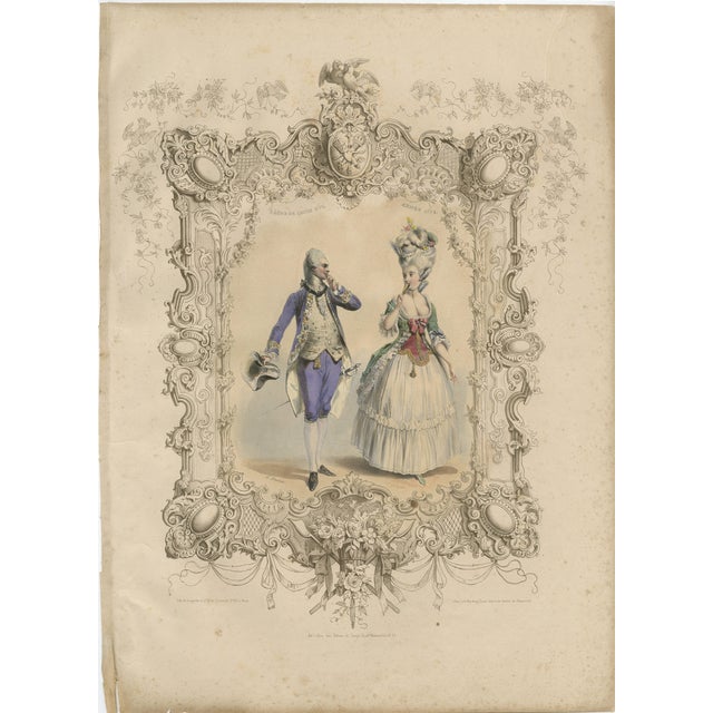 Court Costume, 1847, Lithograph For Sale