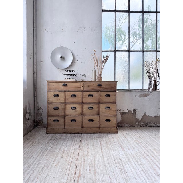 Pine Workshop Cabinet with Drawers, 1950s For Sale - Image 6 of 18