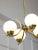 Mid-Century Italian Brass and Opaline Chandelier For Sale - Image 4 of 10