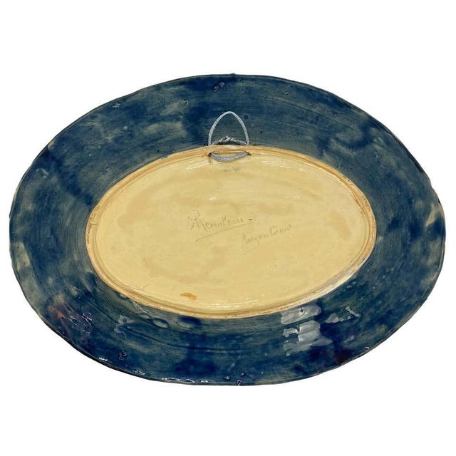 Large Palissy Ware Majolica Platter by Alfred Renoleau, French, Circa 1885 For Sale - Image 11 of 13