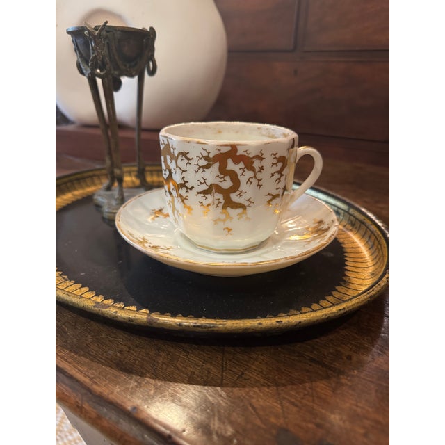 Early 19th Century Old Paris Porcelain Cup and Saucer For Sale - Image 15 of 15