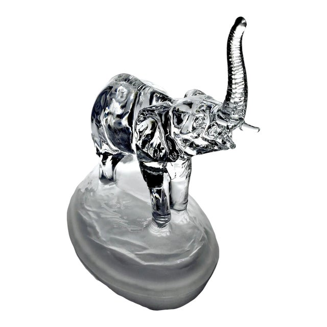 Cristal d'Arques Elephant Figurine 24% Lead Crystal For Sale