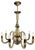 Italian Murano Glass Chandelier with Gold Inserts attributed to Barovier & Toso, 1970s For Sale