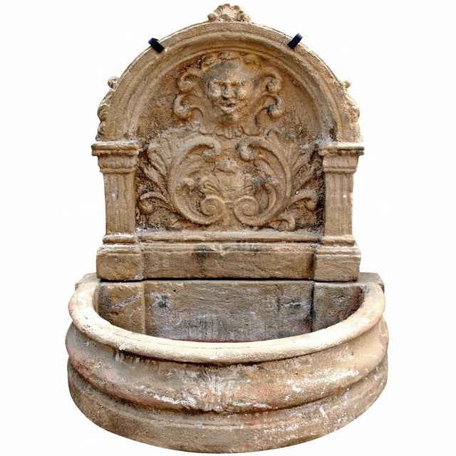 Ancient fountain fountain - cementitious malta end 19th century italy external dimensions: cm.l110xl75x135h internal basin...