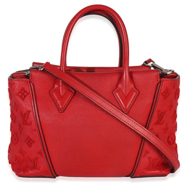 Louis Vuitton Framboise Calfskin Monogram Tote W BB For Sale - Image 4 of 9