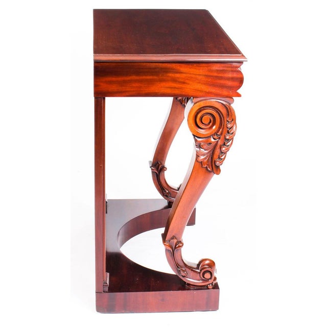 19th Century Victorian Mahogany Hall Console Table For Sale - Image 11 of 15