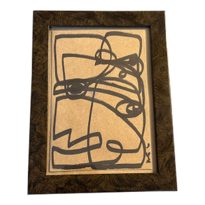 Contemporary Original Wayne Cunningham Abstract Marker Drawing