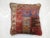 Pillow made from a vintage turkish rug with cotton back. Zipper closure and foam insert provided.