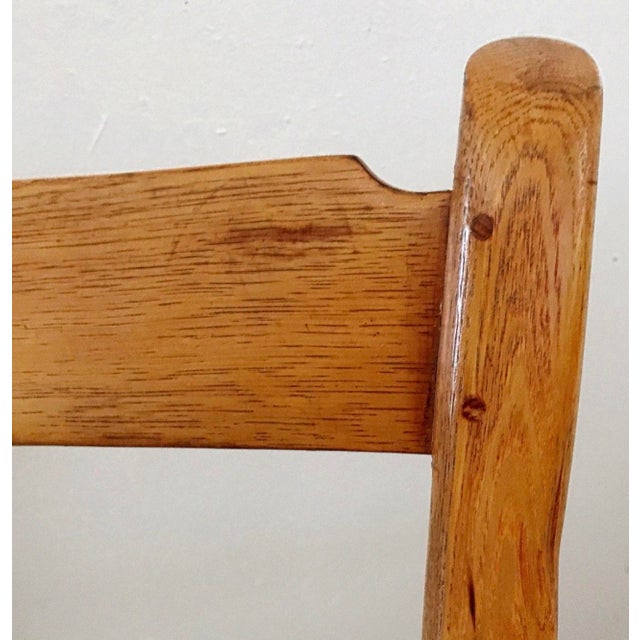 Antique Late 19th Shaker Armless Rocking Chair With Splint Weaving