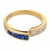 Contemporary Vintage Diamond Sapphire 18k Yellow Gold Band, Size 6.5 For Sale - Image 3 of 7