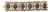 Vintage 1994 Signed Napier Goldtone Black Oval Intaglio Link Bracelet For Sale