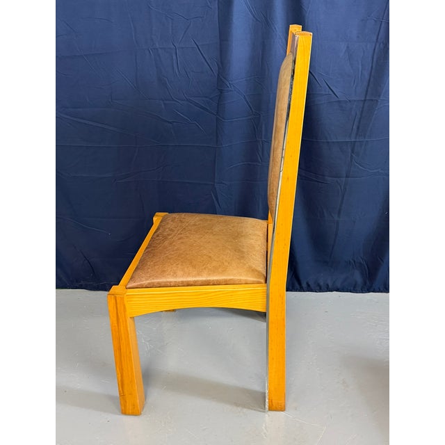 2000 - 2009 Vintage Ash Dining Suit with Leather, 2000, Set of 10 For Sale - Image 5 of 18
