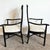 Italian Black Lacquered Sculpted Dining Arm Chairs - Set of 8 For Sale - Image 4 of 8