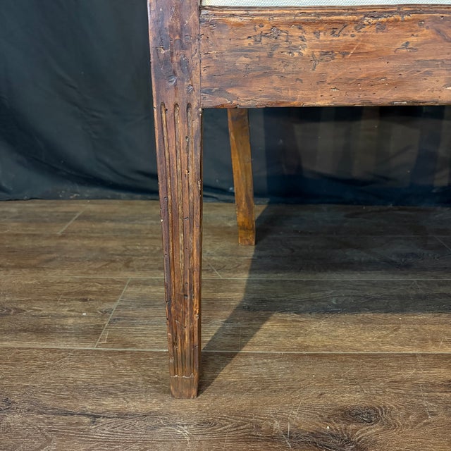 18th Century Italian Carved Wood and Newly Upholstered Loveseats-a Pair For Sale - Image 11 of 12