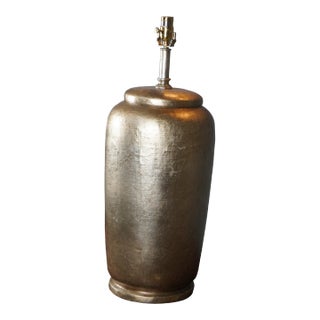 Large Vintage Chinoiserie Ginger Jar Style Gold Champagne Table Buffet Lamp For Sale