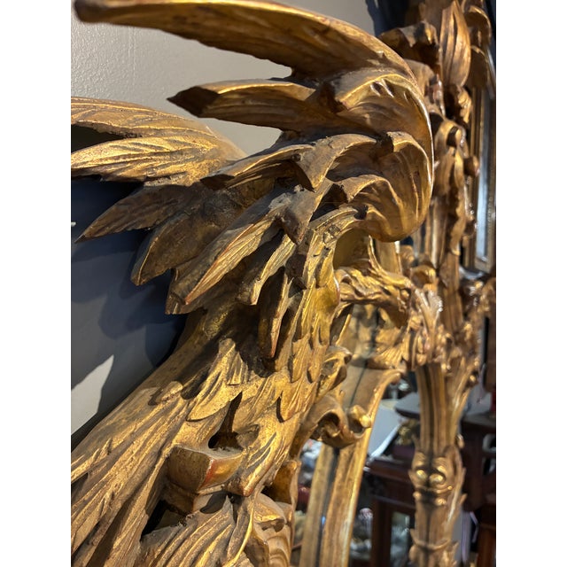 18th Century Pair of French Gilded Mirrors With Chinese Cranes For Sale - Image 11 of 12