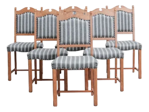 Mid-Century Danish Oak Dining Chairs, Set of 6