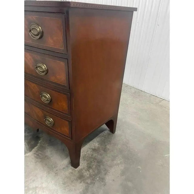 Traditional Baker Historic Charleston Bow Front Mahogany 4 Drawer Chest For Sale - Image 3 of 9