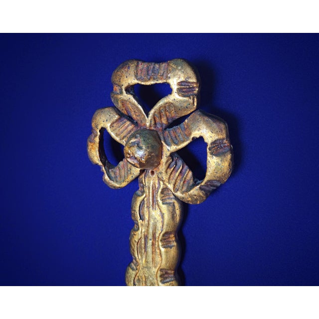 Large Italian Florentine Gold Gilt Wall Candleholder, 1950s For Sale - Image 4 of 8