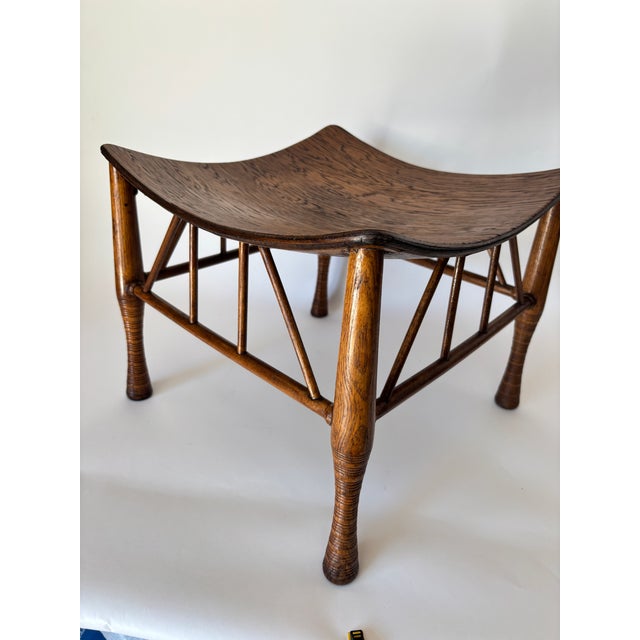 Egyptian Revival Thebes Stool by Liberty of London, Early 20th Century For Sale - Image 10 of 16