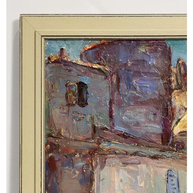 Early 20th Century French Framed Oil Painting of Seaside Village by Maurice Barle For Sale - Image 5 of 13