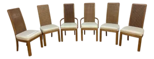 MCM American of Martinsville Cane Dining Chairs - 6
