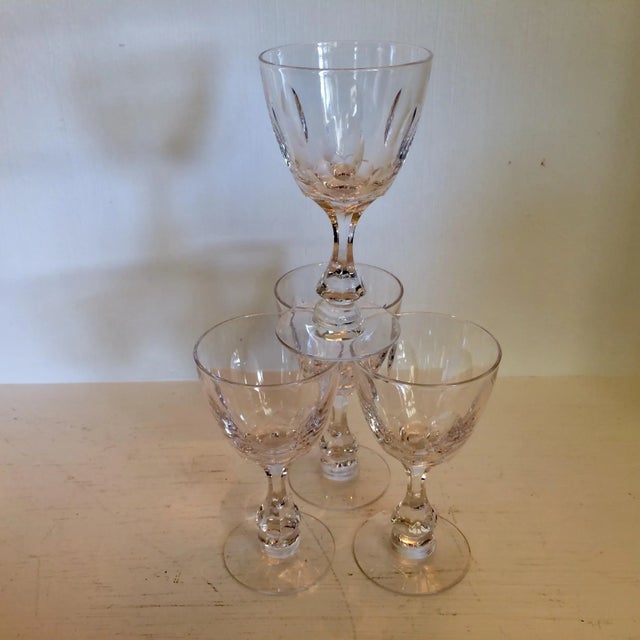 Tiffin Franciscan Crystal White Wine Glasses - Set of 4 For Sale In Sacramento - Image 6 of 6
