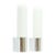 Pair of Opaline Glass & Chrome Wall Lights/Sconces From Limburg, 1970s/1980s For Sale