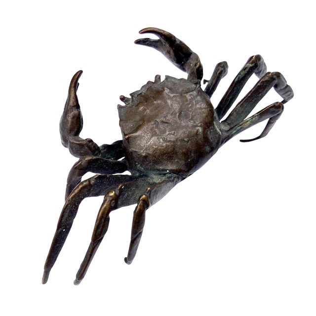 Japanese Okimono Style Bronze Crab For Sale - Image 10 of 10