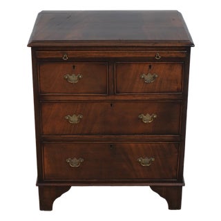 Antique English Mahogany 4 Drawer Bachelor's Chest For Sale