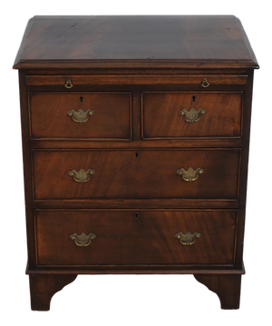 Antique English Mahogany 4 Drawer Bachelor's Chest