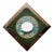Intaglio on Florentine Frame Mixed Media by Dorothy Art, Emerald Teal and Gold Marbled For Sale