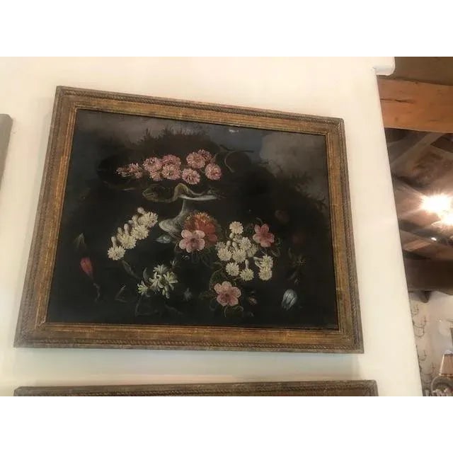 Textile Decorative Oils on Canvas - a Pair For Sale - Image 7 of 7