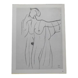 Vintage Signed Henri Matisse Mid 20th Century Nude Female Lithograph