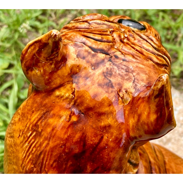 Italian Terracotta Boxer Dog Statue c.1960s For Sale - Image 12 of 17