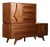 Specialty Woodcraft Sculpted Diamond Vintage Mid Century Modern Stacking Highboy Dresser C. 1960s, Attributed For Sale