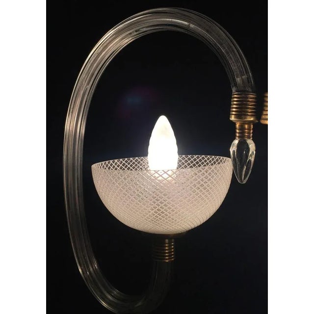Reticello Murano Glass Chandelier by Ercole Barovier, 1940s For Sale - Image 6 of 18