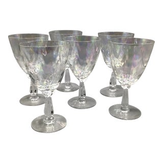 1950s Fostoria Shell Pearl Water Goblet - Set of 6 For Sale