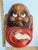 Japanese Vintage Hand-Carved Wood Daruma Bodhidharma Wall Mask With Hossu Fly Whisk For Sale - Image 3 of 12