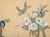 Khaki Circa 1970s Chinoiserie Style Painted Silk Screen "Peacock and Magnolia" For Sale - Image 8 of 18