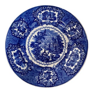 Antique Petrus Regout & Co. Maastricht Blue White Transferware Plate For Sale
