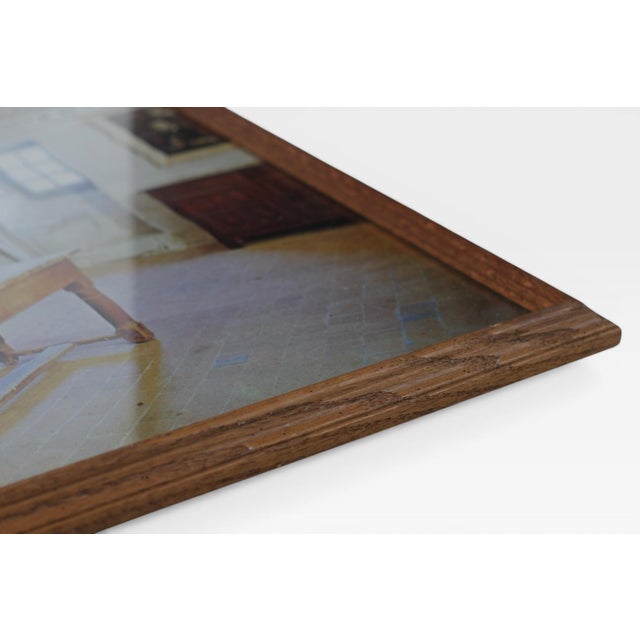 Wood 1980s Framed French Museum Poster La Devinière Rabelais Birthplace For Sale - Image 7 of 10