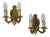 Vintage Bronze Wall Sconces Double Armed Lighting Lamp, Set of 2 For Sale