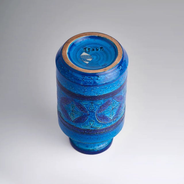 Mid-Century Modern Vintage Italian Carta Fiorentina Vase by Aldo Londi for Bitossi, 1960s For Sale - Image 3 of 4