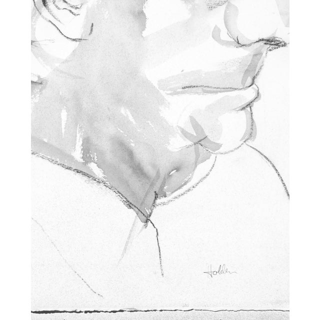 Graphite and ink portrait drawing on art paper. The artist Martha Holden attended Cranbrook Academy of Art. She lived in...