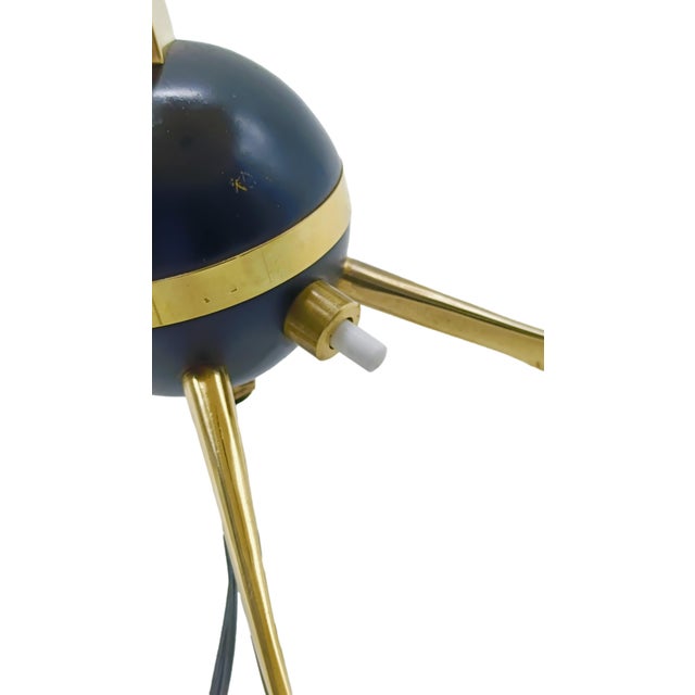 Brass and Black Metal Table Lamp by Gilardi & Barzaghi, Italy, 1950s For Sale - Image 6 of 11
