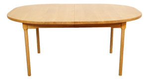 Vintage Oval Extendable Dining Table in Oak, 1960s